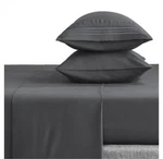 Cozylux Dark Gray Bed Sheets Set 3-PIECE Embroidered Double Brushed Microfiber. Fixed Price $12.60.