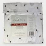 Charisma Twin Xl Sheet Set 4 Pc Honeybees Bumble White Microfiber Nwt. Fixed Price $29.87.