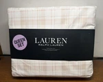 Lauren Ralph Bed Erica Plaid Queen Set Pink Cream 4PC Cotton. Fixed Price $97.99.
