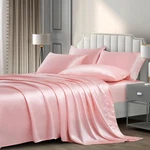 Pothuiny Satin Sheets - Queen Bedding Sets (6 Pieces, Blush Pink) Luxury Si.... Fixed Price $37.61.