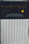 Ralph Lauren Twin Extra Deep Fitted Sheet Color White/silver Prescot Stripe Nip. Fixed Price $40.00.