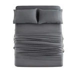 Mohap Bed Sheet Set 4 Pieces Double Brushed Microfiber 1800 - Queen, Gray. Fixed Price $37.99.