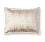 Fieldcrest Linen-trim Sateen Cream Standard/ Queen Pillow Sham Dalton Collection. Fixed Price $10.88.