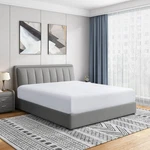 Full Size White Single Fitted Sheet 14 Inch Pocket Soft Microfiber Bedding. Fixed Price $28.99.