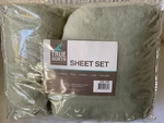 Super Soft Luxury True North Micro Fleece Bed Sheet Set King 14"DEEP Pocket Sage. Fixed Price $99.99.