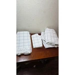 Ralph Lauren Windowpane Check Queen Sheet Set White Blue 100% Cotton Made Usa. Fixed Price $145.00.