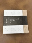 Luxury Malouf Linen Weave 100% Cotton Sheet Set Fog Or Sand. Fixed Price $51.75.