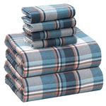 Ruvanti Flannel Sheets Size 6 Pcs - 100% Cotton Double Queen, Dynasty. Fixed Price $83.46.