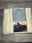 Factory Sealed Jubilee Twin Flat Sheet Cream/off 180 Thread Count Soft Percale. Fixed Price $11.00.
