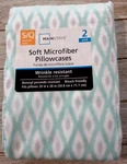 Mainstays Size S/q Set 2 Soft Microfiber Pillowcases. Fixed Price $7.79.