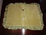 Bella Notte Pillow Boudoir 16X12 Green Cotton Velvet With Ruffle Edge. Fixed Price $111.59.