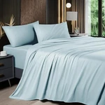 Shilucheng 6 Piece King Sets, Cooling Sheets, Bamboo French Blue. Fixed Price $29.99.