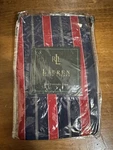 Lauren Ralph Carlisle Stripe Standard Pillow Sham Red Blue Vtg Nip. Fixed Price $35.00.