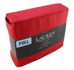 New Ralph Lauren Full Size Admiral Red Dunham Sateen Sheet Set Fits 18" Mattress. Fixed Price $89.99.
