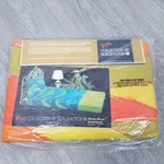 Vtg Vera Collection Burlington King Flat Sheet Water Ways 108" X 115". Fixed Price $59.88.