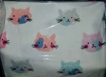 Cuddl Duds Queen Size 4 Pc Soft Flannel Sheet Set - Cat Faces New. Fixed Price $59.95.