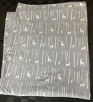 Eddie Bauer Birch Forest Flannel Flat Sheet Queen Ivory On Lt Blue Background. Fixed Price $24.00.