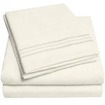Sweet Home Collection Rv Bed Linen Set, Short Queen, Ivory - 1500 Supreme Col.... Fixed Price $53.17.