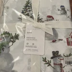 Pottery Barn/snowman/queen Sheet Set 4/CHRISTMAS/HOLIDAY/WINTER/COTTON Flannel. Fixed Price $139.95.