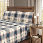 Kathy Ireland 100% Turkpad Cotton Flannel Sheet Set Signature Plaid King. Fixed Price $62.41.