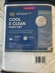 Serta Cool & Clean 4-PC. Sz: King Microfiber Sheet Set W/ Antimicrobial. Fixed Price $49.98.
