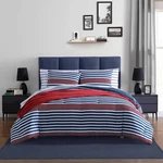 Nautica Queen Comforter Set Reversible Ultra Soft Bedding Matching Shams Stripe. Fixed Price $111.52.