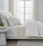 Sferra Capri 3000 King Duvet Cover Ivory Cotton Sateen. Fixed Price $1099.00.