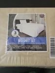 Utopia Bedding UB0272 3-PIECE Sheet Set Beige, Size Twin. Fixed Price $20.00.