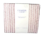 Charter Club Candy Stripe 100% Cotton 550 Tc Sheet Set White & Red King $200. Fixed Price $94.99.