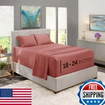 Nestl Twin Sheet Set Extra Deep Pocket (18-24") Microfiber Pink Clay 4-PIECE. Fixed Price $58.17.