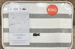 Lacoste Brushed Twill Sheet Set Bristol Stripe King 100% Cotton New Authentic. Fixed Price $59.95.