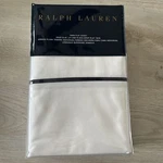Ralph Lauren Palmer Home Bedding Flat Sheet White Polo Navy Blue Twin. Fixed Price $43.69.