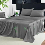 Bamboo Viscose Sheets, 600TC, 16" Deep Pocket, Cooling & Soft, Gray Full. Fixed Price $133.99.