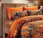 King Orange Camo! 6 Pc The Woods Premium Microfiber Sheets Pillowcases. Fixed Price $39.00.