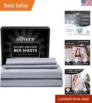 Silver Infused Bed Sheets Set Queen Ultra-soft Temperature-regulating Hygienic. Fixed Price $130.34.