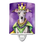 Caroline's Treasures Italian Greyhound King Queen Mardi Gras Ceramic Night Light. Fixed Price $26.99.