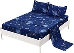 Twin Galaxy Bedding Set 4 Pcs Space-themed Microfiber Sheets For Kids. Fixed Price $43.21.