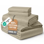 Lane Linen 100% Egyptian Cotton King Sheets - 15 Deep Pocket. Fixed Price $179.99.