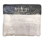 Ralph Lauren Bromley Ruffled Twin Flat Sheet White 100% Cotton Vintage 1987 S7. Fixed Price $143.54.
