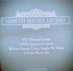 North Shore Living Full Size Sheets 950 Thread Count Cream 6PC Egyptian Cotton. Fixed Price $49.99.