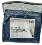 Liz Claiborne Kensington Blue Cotton Rich Sheet Set Full Size Bedding. Fixed Price $39.99.