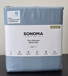 Sonoma Goods 400TC Luxury Cotton Cal-king Dusty Blue Ultimate Piece Sheet Set. Fixed Price $84.66.