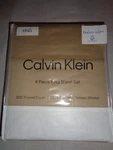 Calvin Klein King Xdeep 18" 100% Cotton Sheet Set 300TC Sateen - Solid Beige. Fixed Price $79.99.