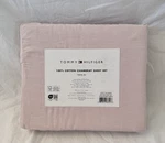 3 Pc Tommy Hilfiger 100% Cotton Pink Chambray Twin Xl Sheet Set Nip. Fixed Price $79.00.