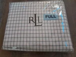 Ralph Lauren Bedford Hunt Tattersall Full Flat Sheet Cream Nip. Fixed Price $49.99.