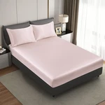 Blush Pink Silk Satin Fitted Sheet Only Deep Pocket Fully Elasticized. Fixed Price $28.02.