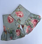 2PC Ralph Lauren Garden Rambler Ruffled Standard PILLOWCASES-1993. Fixed Price $75.00.