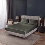 Homiest Dark Grey Satin Fitted Sheet Queen Size Bed Deep Pocket .... Fixed Price $21.69.