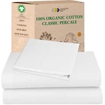Twin Set, Deep Pockets 100% Organic Cotton Sheets, Percale Gots. Fixed Price $52.65.