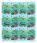 Scott #2866A (2863-2866) Wonders Of The Sea Sheet 24 Stamps Mnh P#B1111. Fixed Price $7.00.